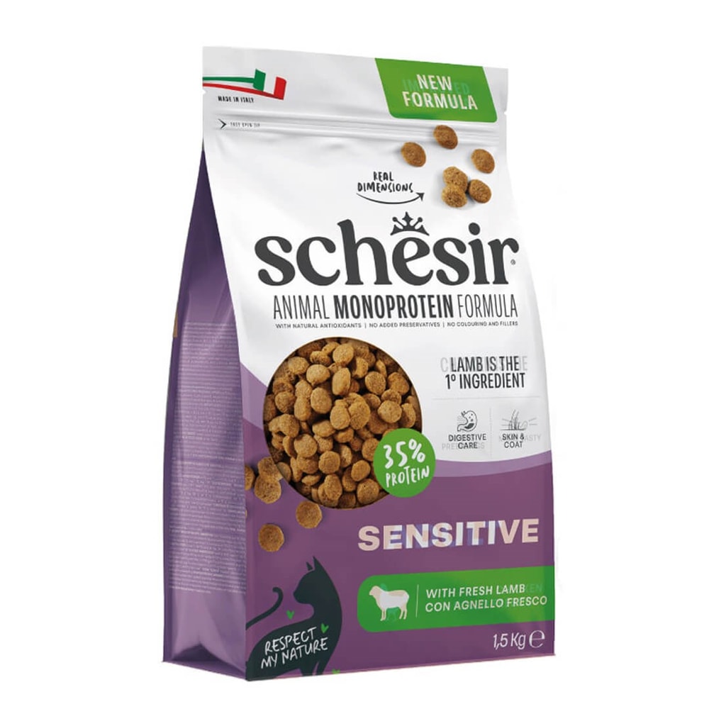 Schesir Monoprotein Sensitive Kuzulu Yetişkin Kedi Maması 1,5 Kg, Yetişkin Kedi Maması, Schesir