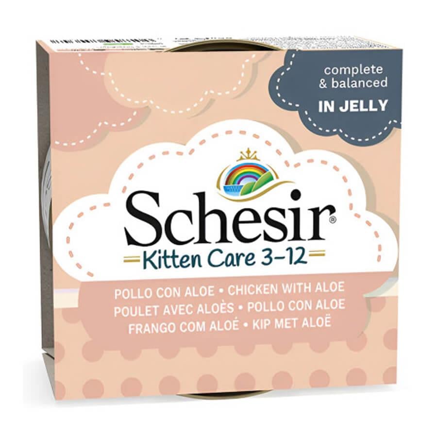 Schesir Tavuklu Aloe Yavru Kedi Konservesi 85 Gr, Yavru Kedi Yaş Mama, Schesir
