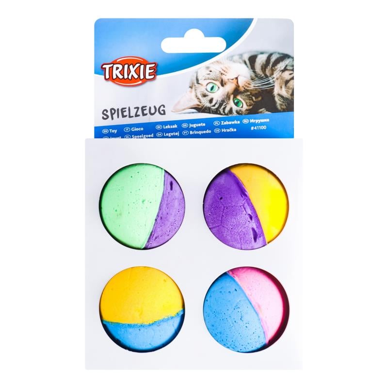 Trixie Kedi Yumuşak Toplar 4,5cm Rekli 4Adet, Kedi Topu, Trixie