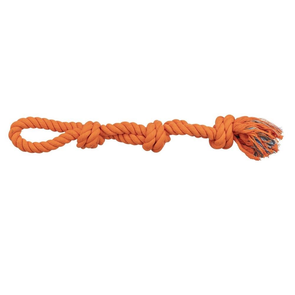 Trixie Köpek Çift Oyun İpi 60Cm Turuncu, Köpek Diş İpleri, Trixie