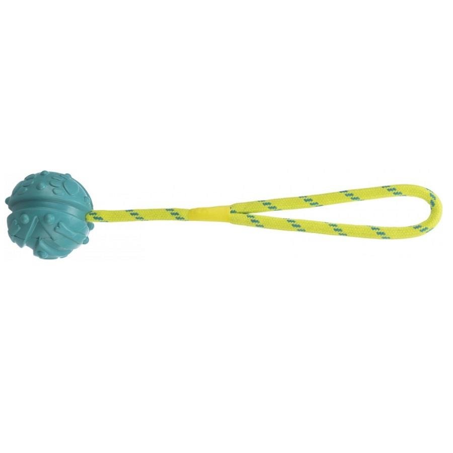 Trixie Köpek İpli Top 7cm X 35cm Petrol Mavisi, Köpek Ödül ve Oyun Topu, Trixie