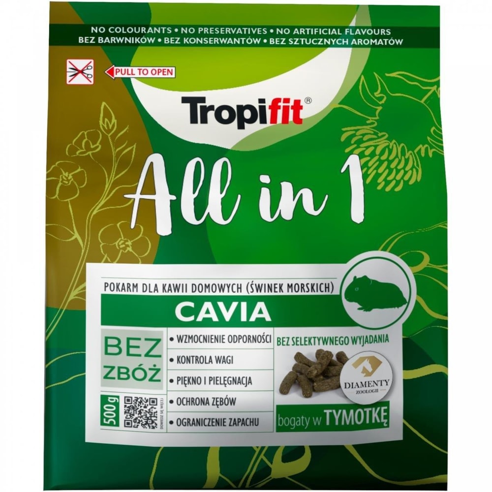 Tropifit All in 1 Cavia Kemirgen Yemi 500 Gr, Ginepig Yemleri, Tropifit