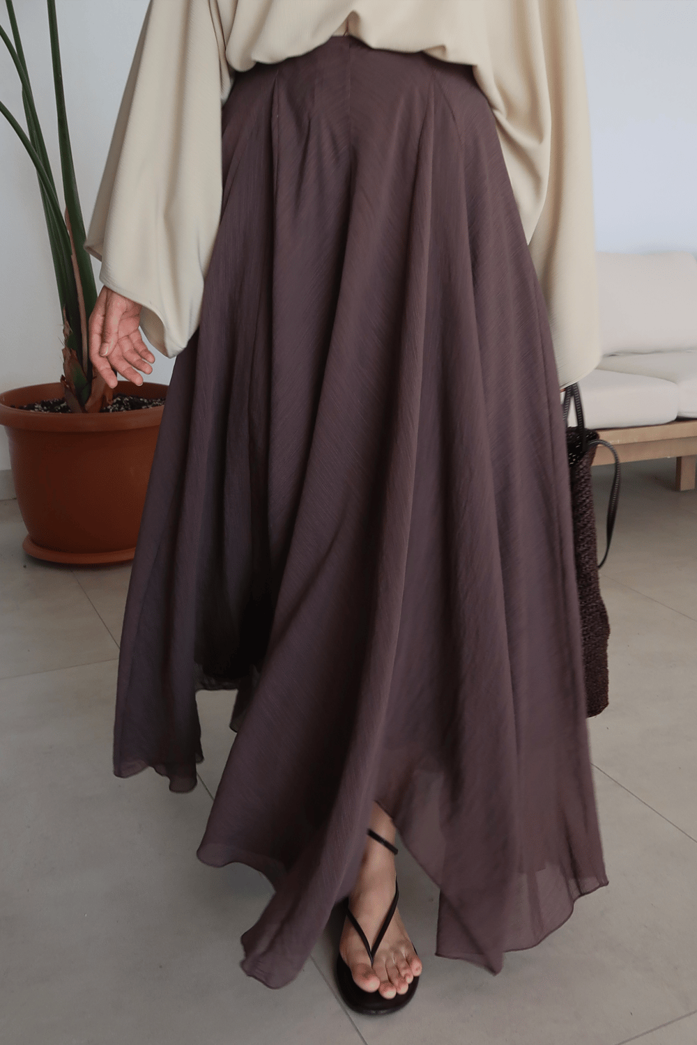 Dark Brown Elya Skirt 