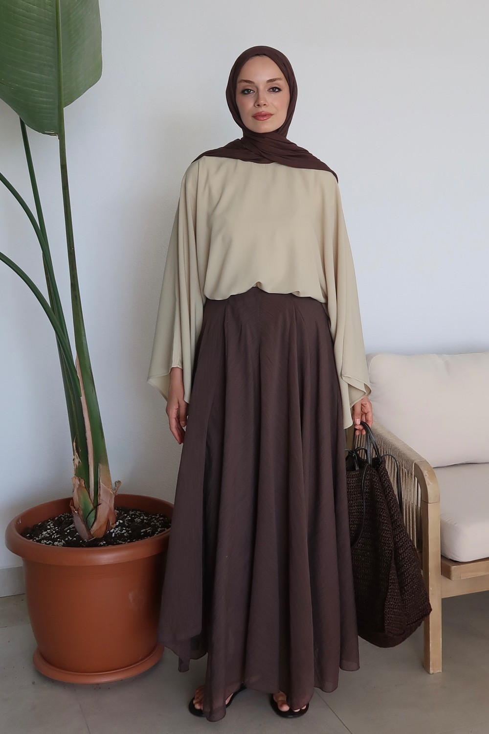 Dark Brown Elya Skirt 