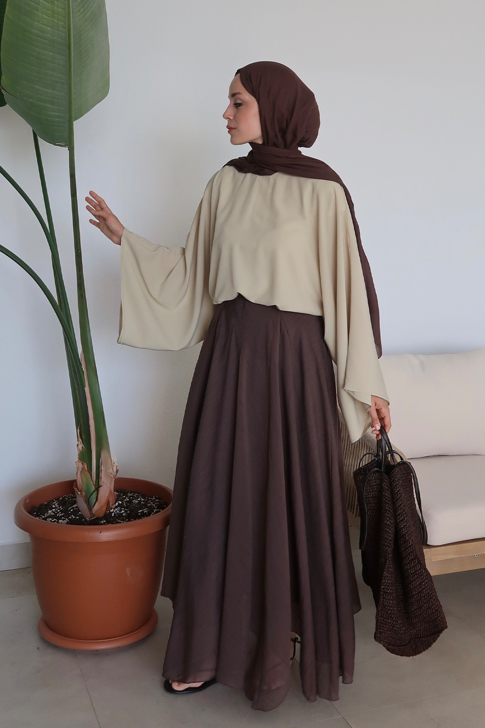 Dark Brown Elya Skirt 