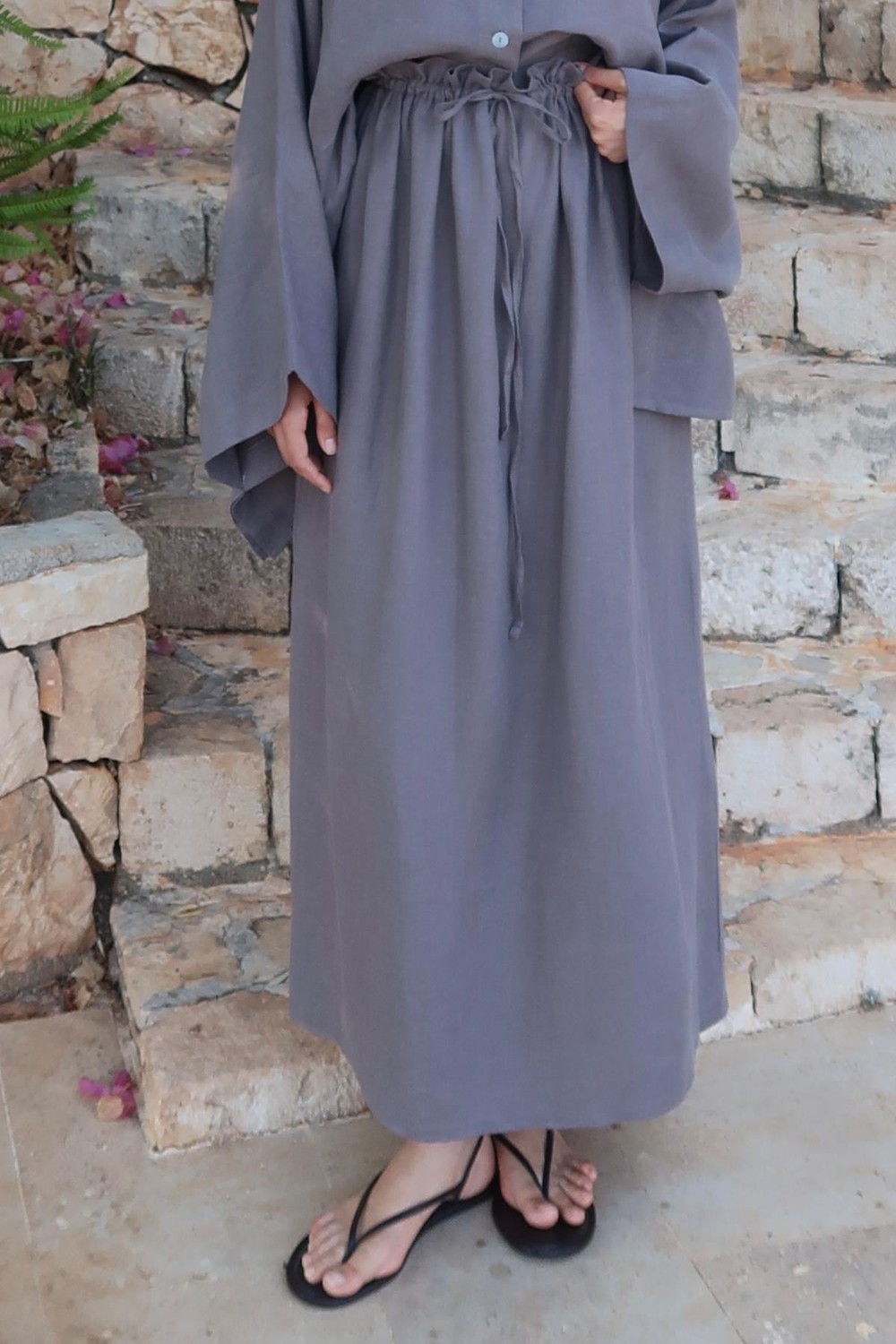 Anthracite Nahla Maxi Skirt 