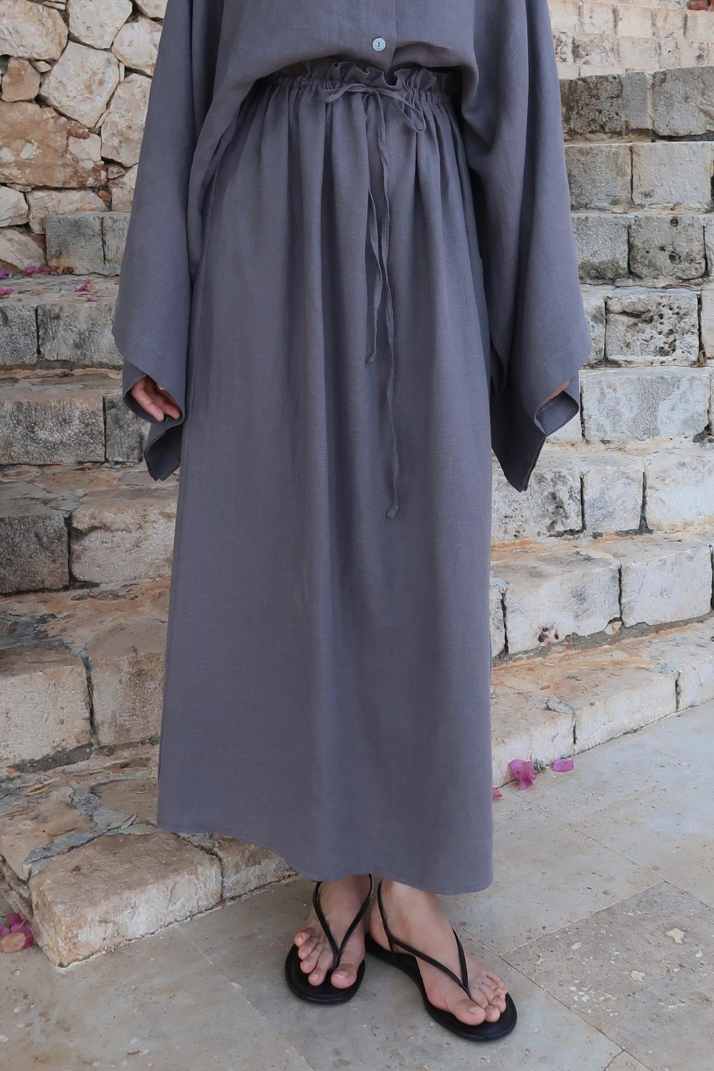 Anthracite Nahla Maxi Skirt 