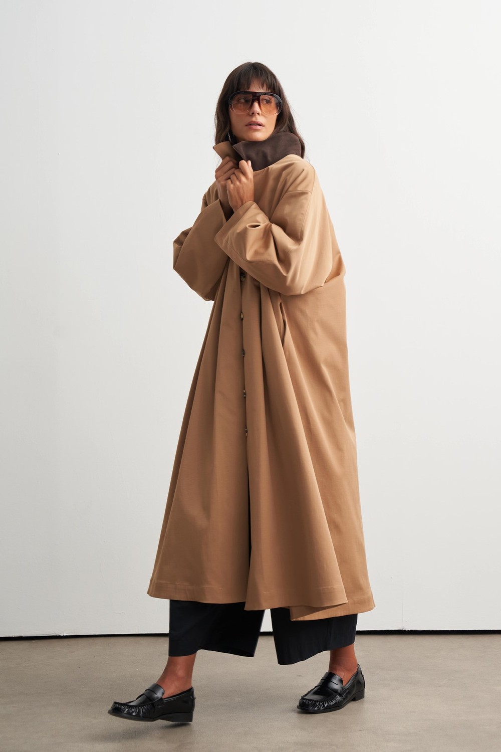 Aspen Garni Detaylı Trençkot Camel