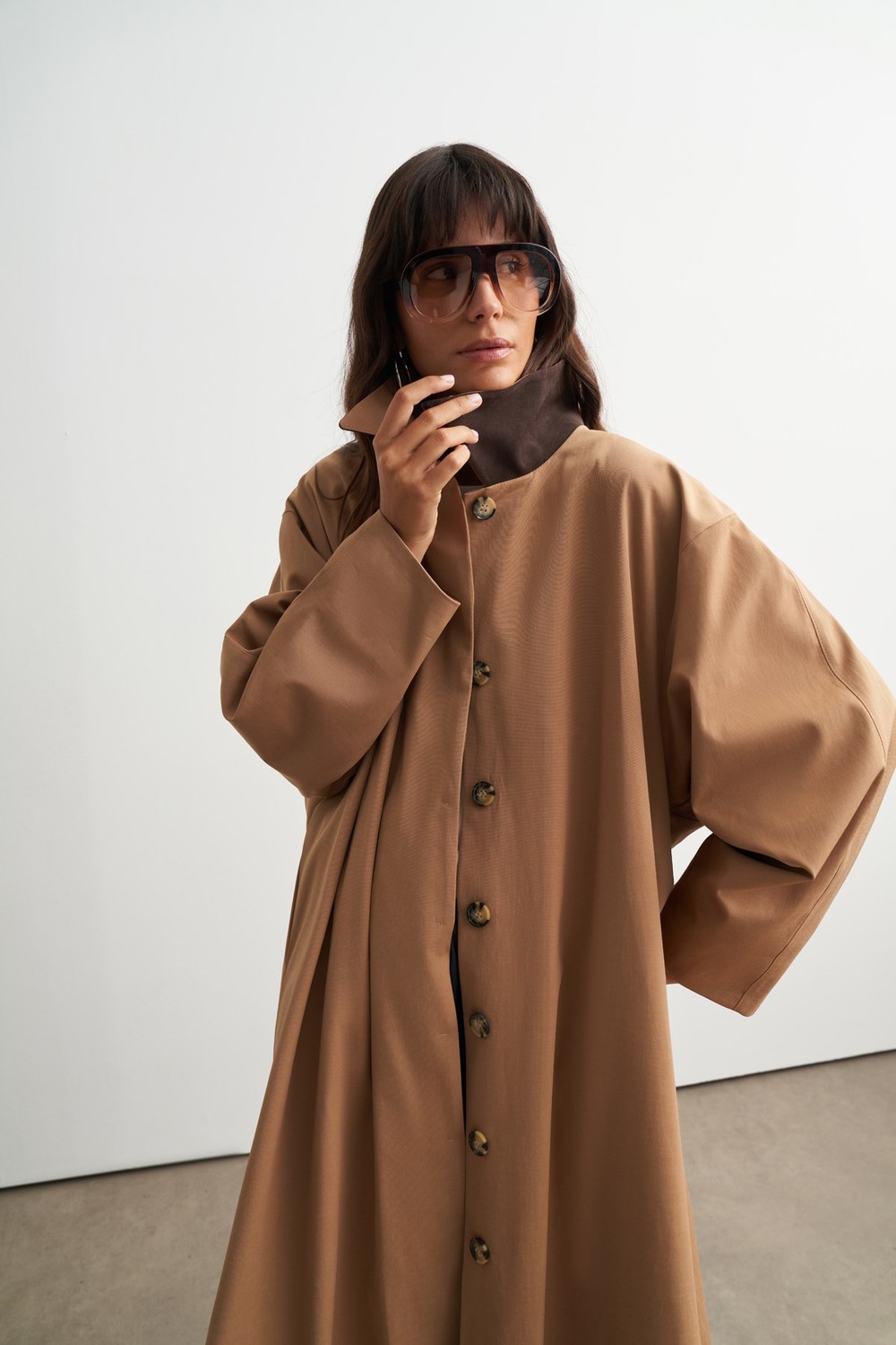 Aspen Garni Detaylı Trençkot Camel
