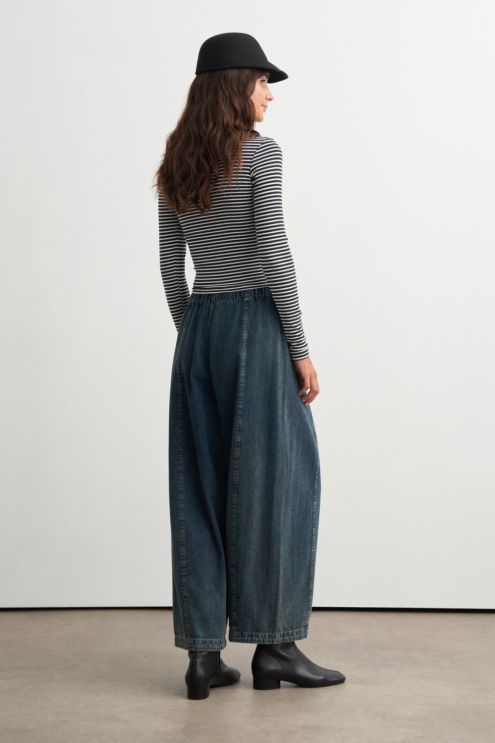 Beth Balon Paça Denim Pantolon Mavi