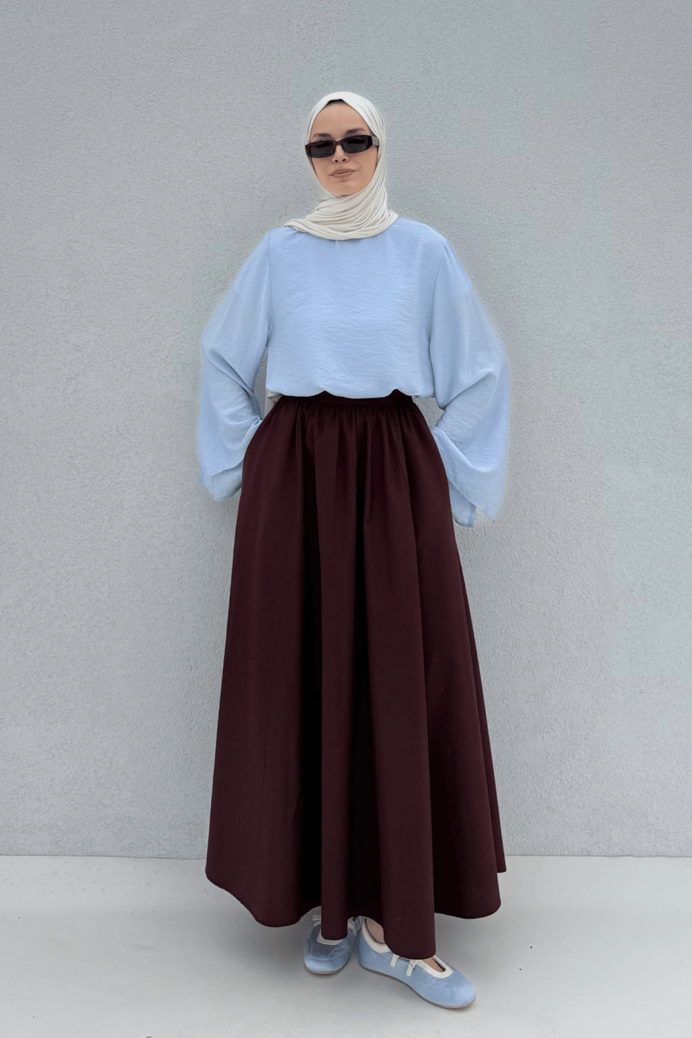 Maroon Lina Skirt