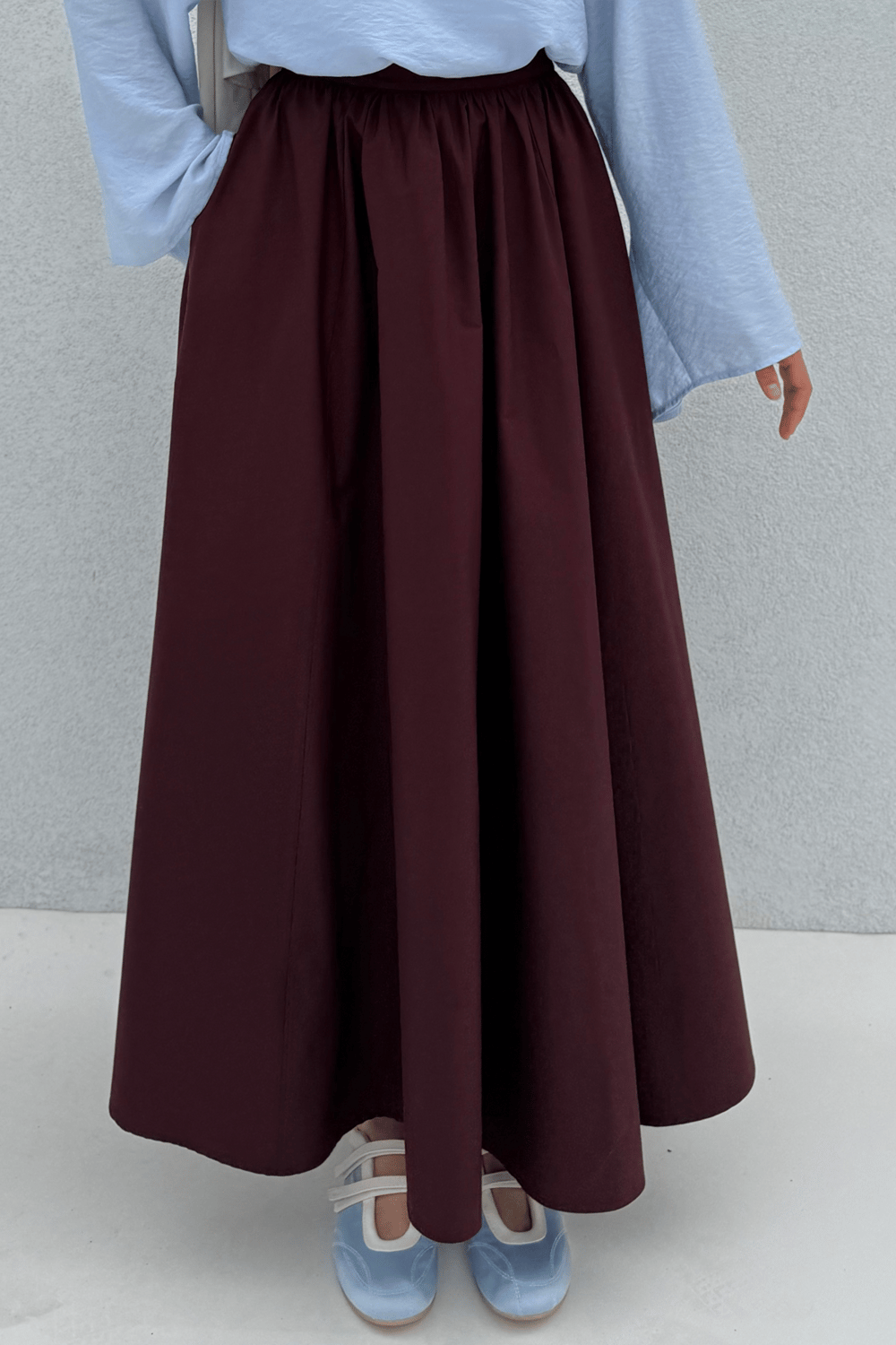 Maroon Lina Skirt
