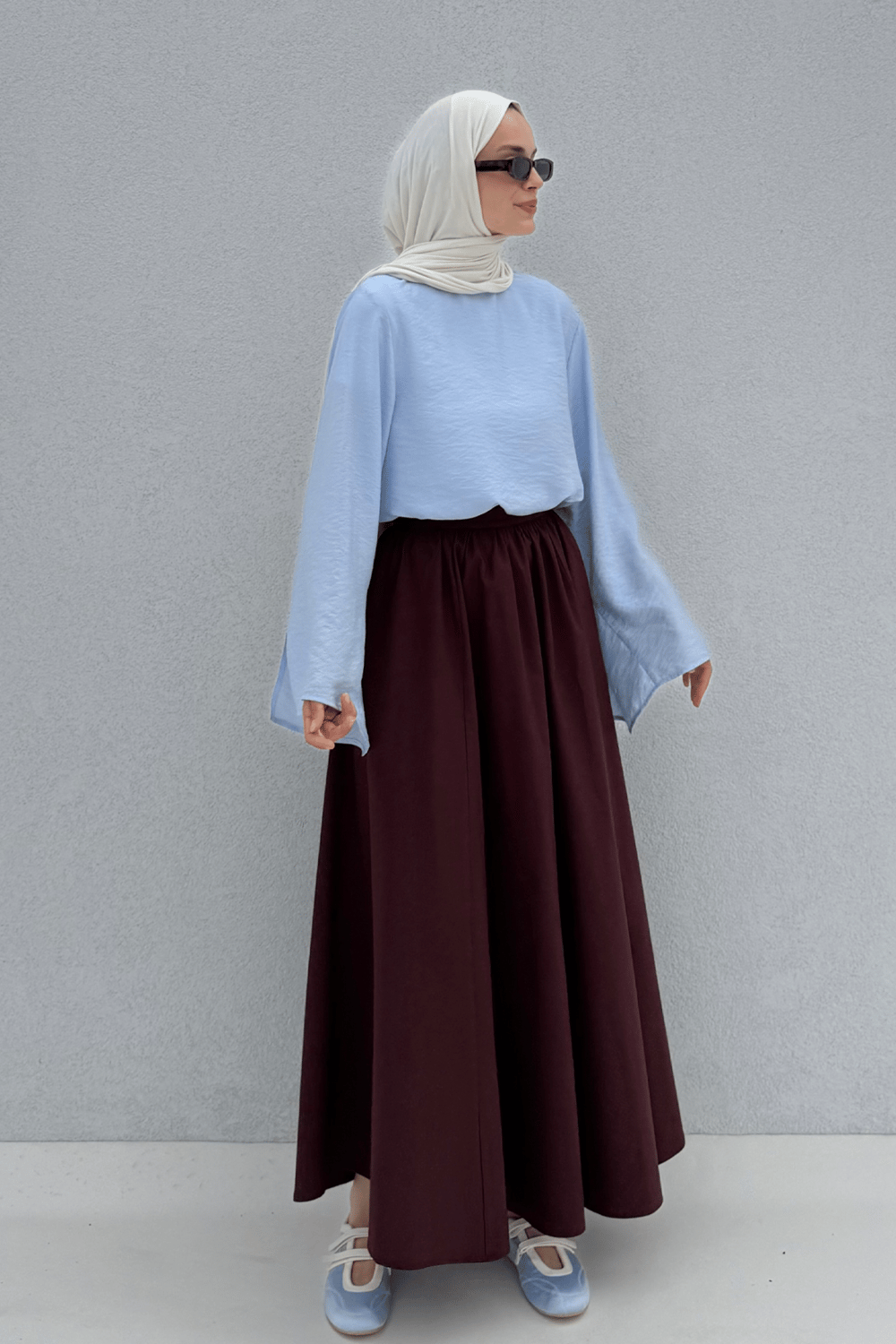 Maroon Lina Skirt