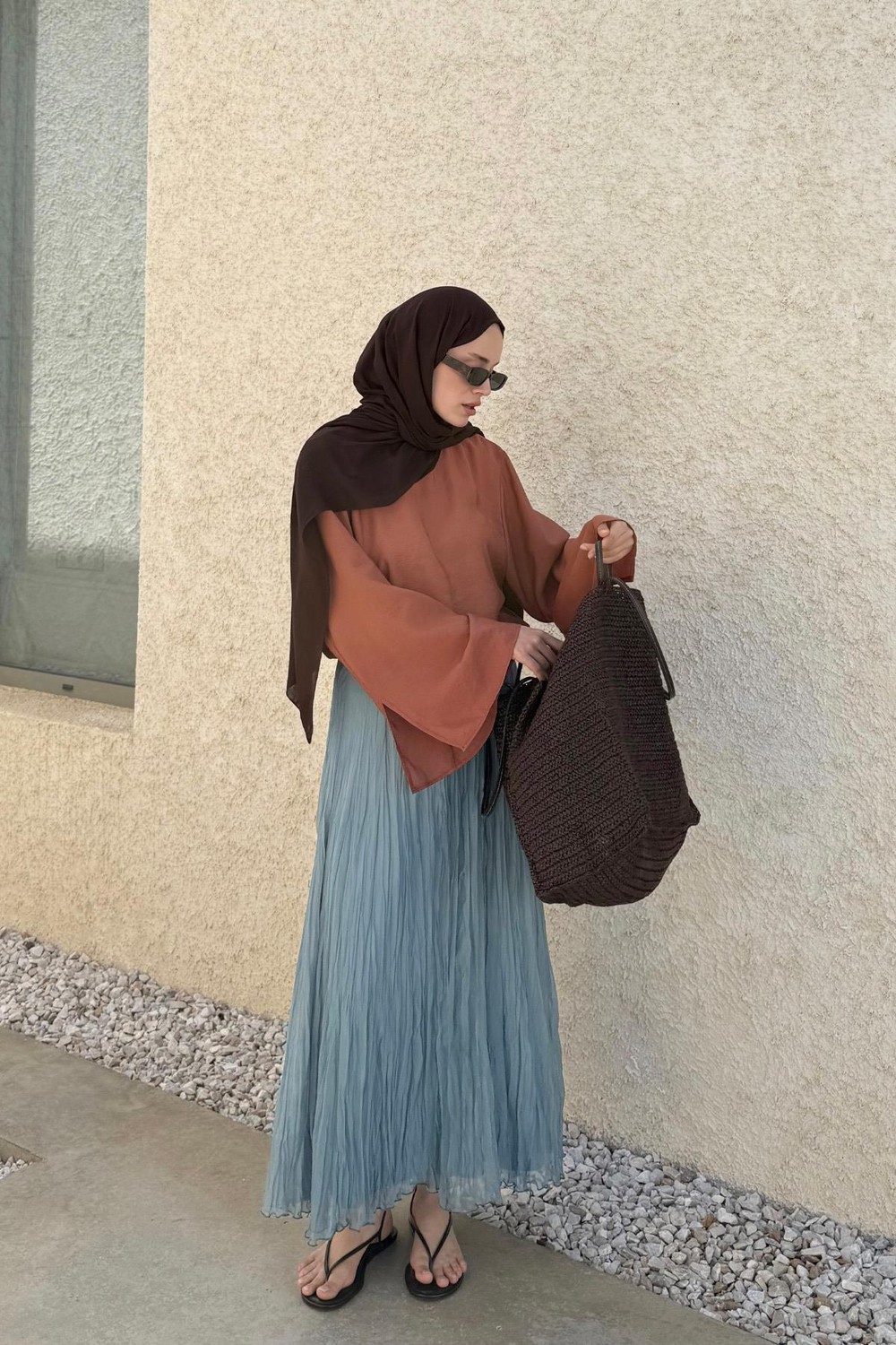 Blue Else Chiffon Skirt 