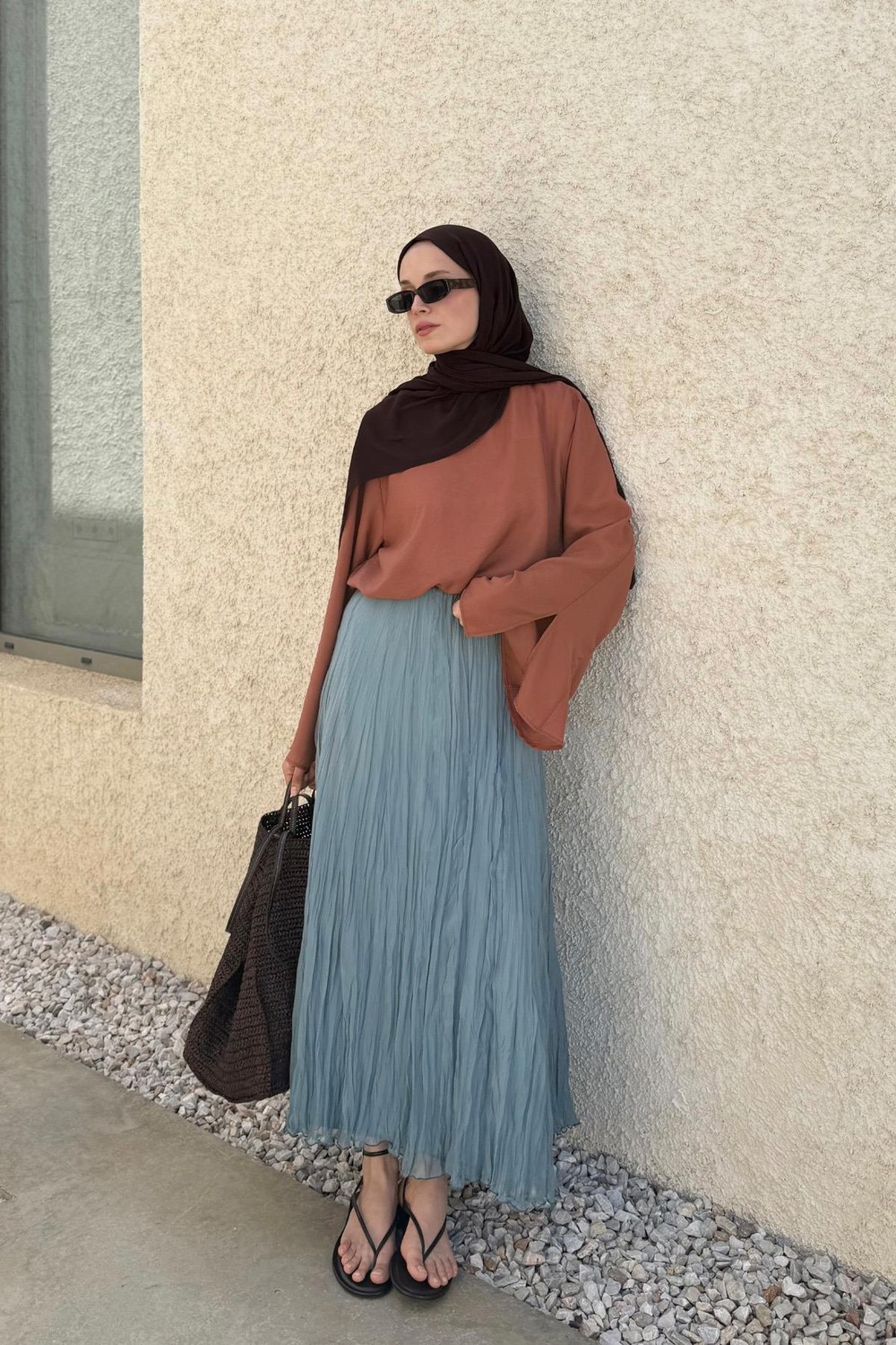 Blue Else Chiffon Skirt 