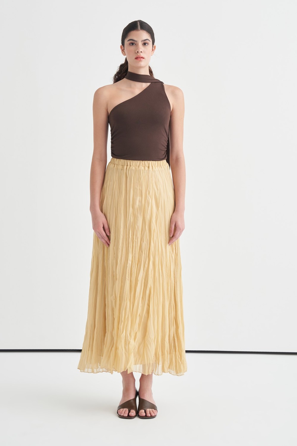 Yellow Else Chiffon Skirt 