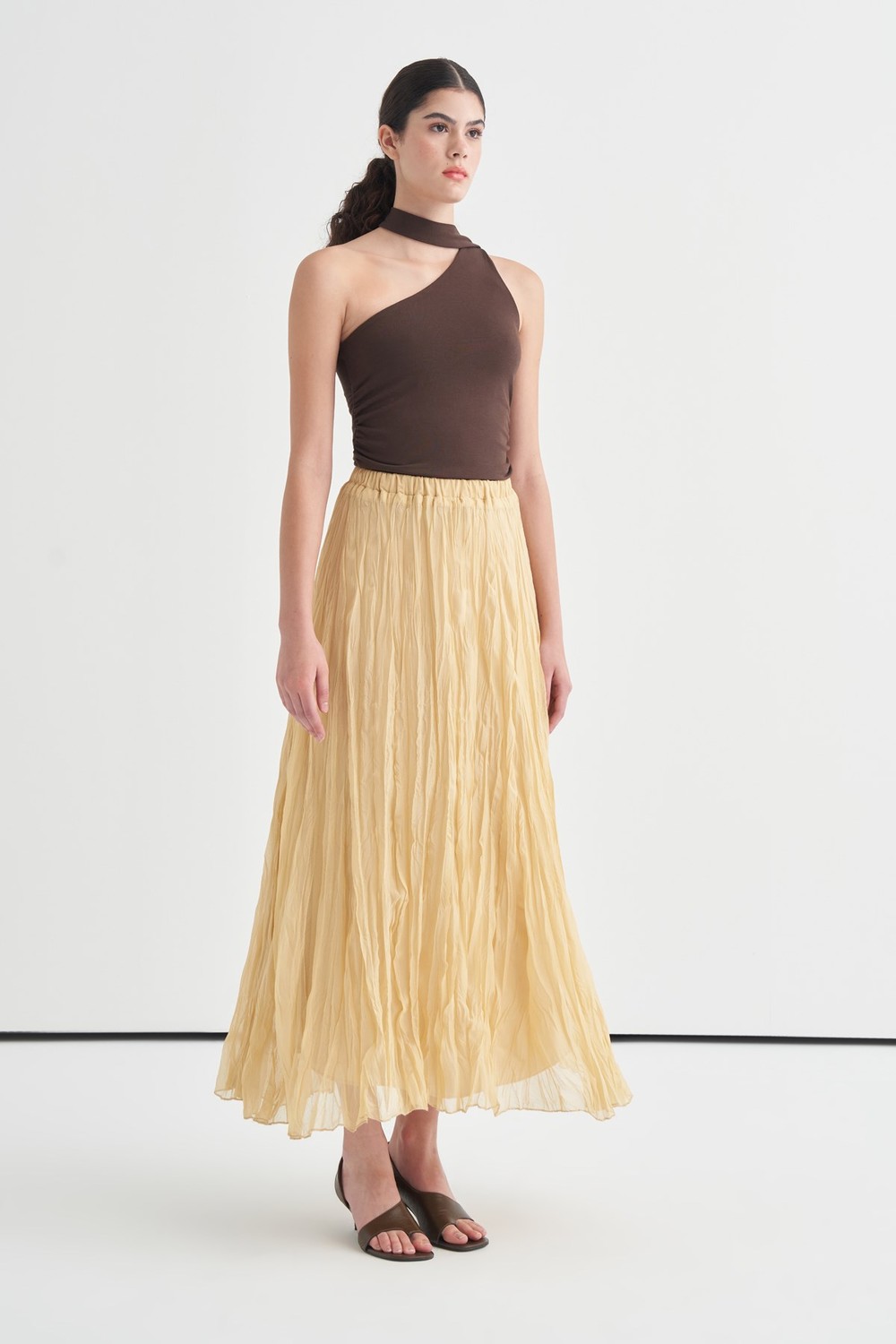 Yellow Else Chiffon Skirt 