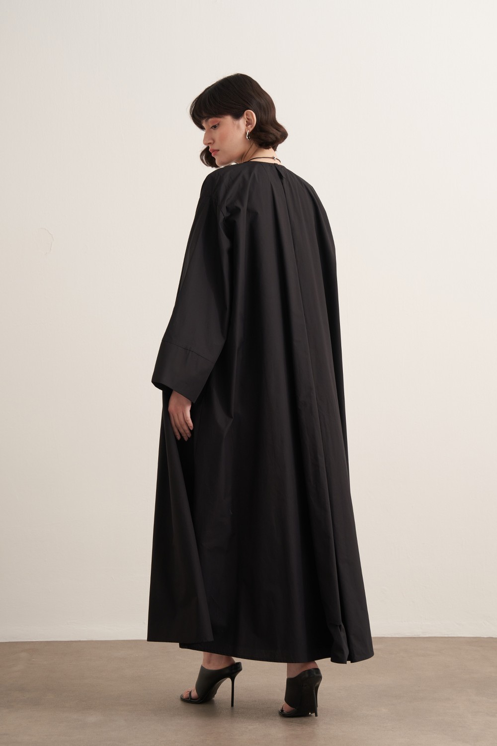 Inessa Premium Uzun Kimono Takımı Siyah