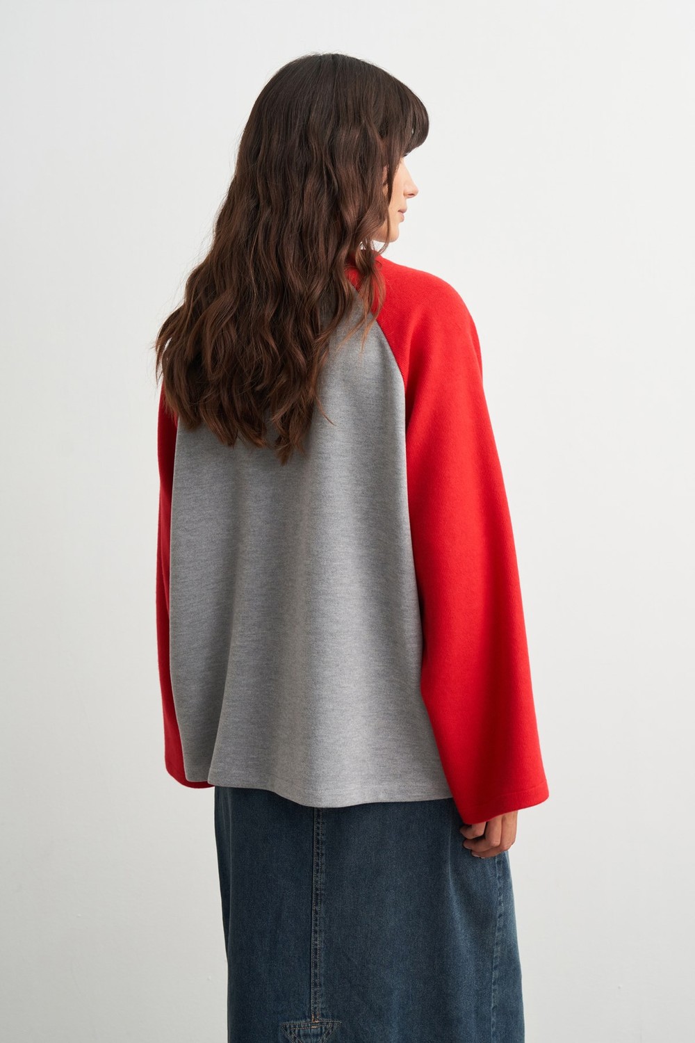 Jess Reglan Kol Sweatshirt Kırmızı