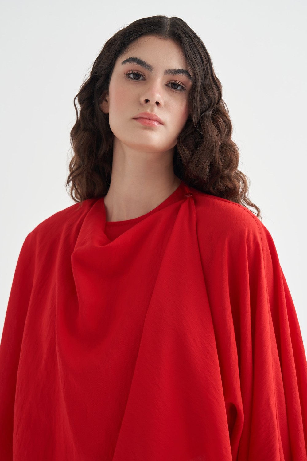 Luce Scarf Detail Blouse Red