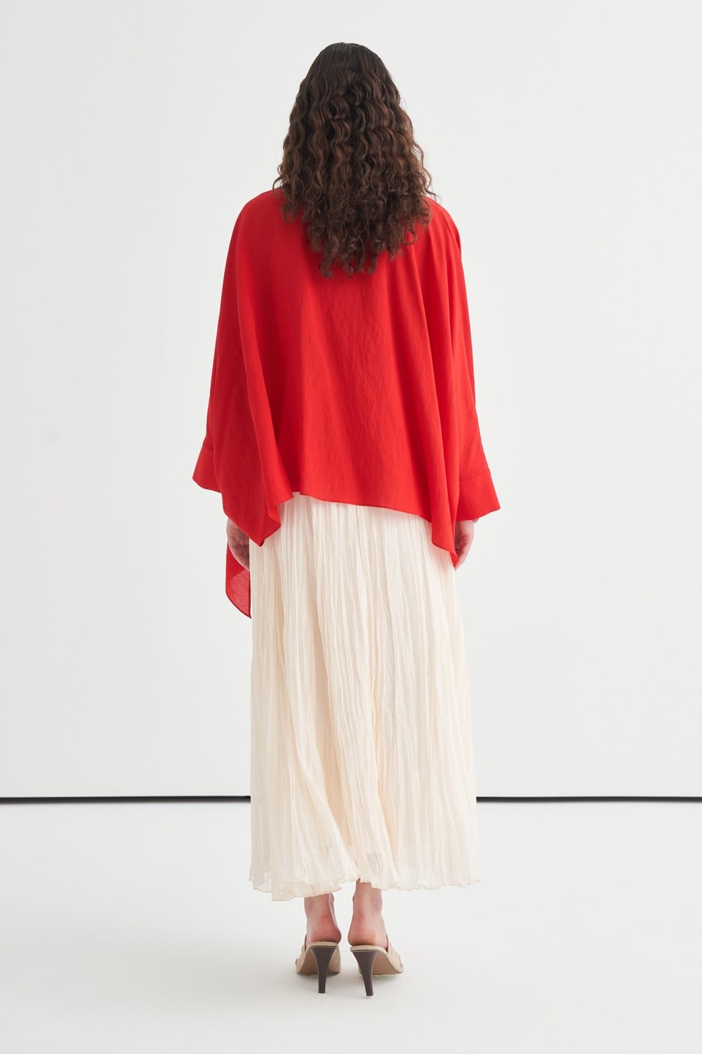 Luce Scarf Detail Blouse Red