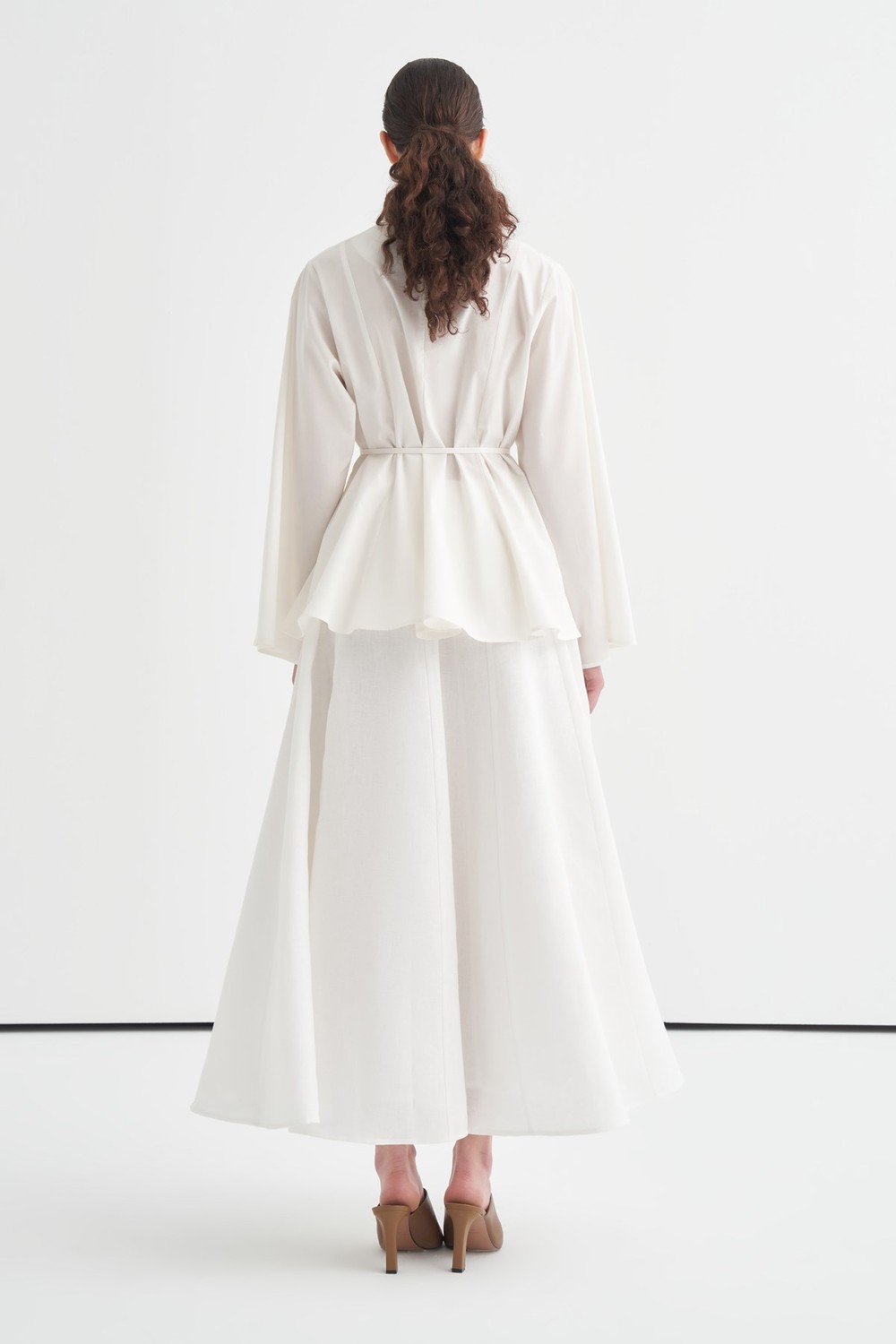 Marsella Ruffle Poplin Blouse White