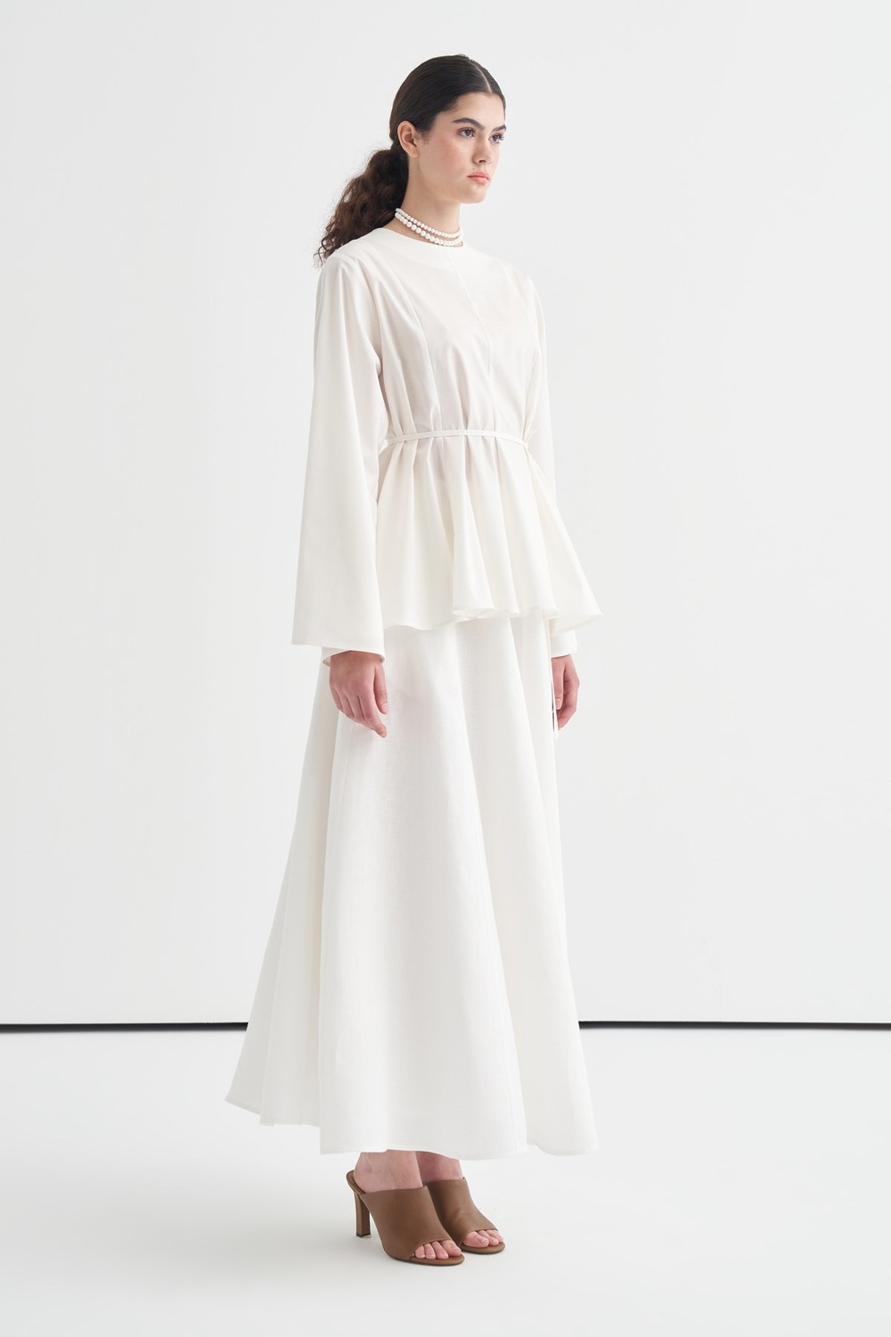 Marsella Ruffle Poplin Blouse White