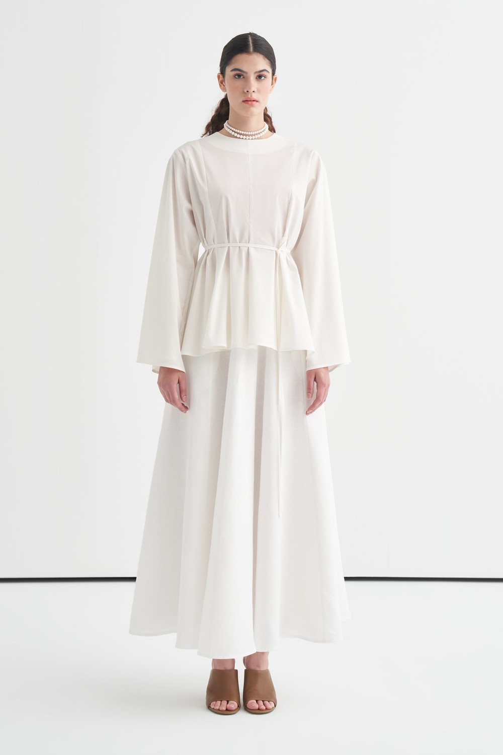 Marsella Ruffle Poplin Blouse White
