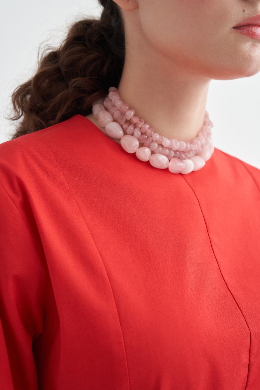 Marsella Ruffle Poplin Blouse Red