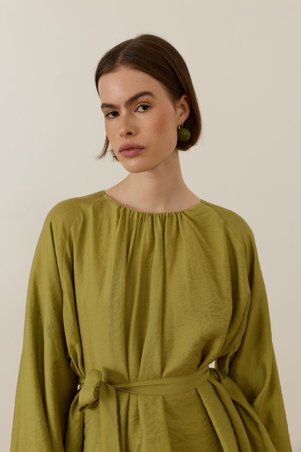 Medisa Dökümlü Bluz Olive