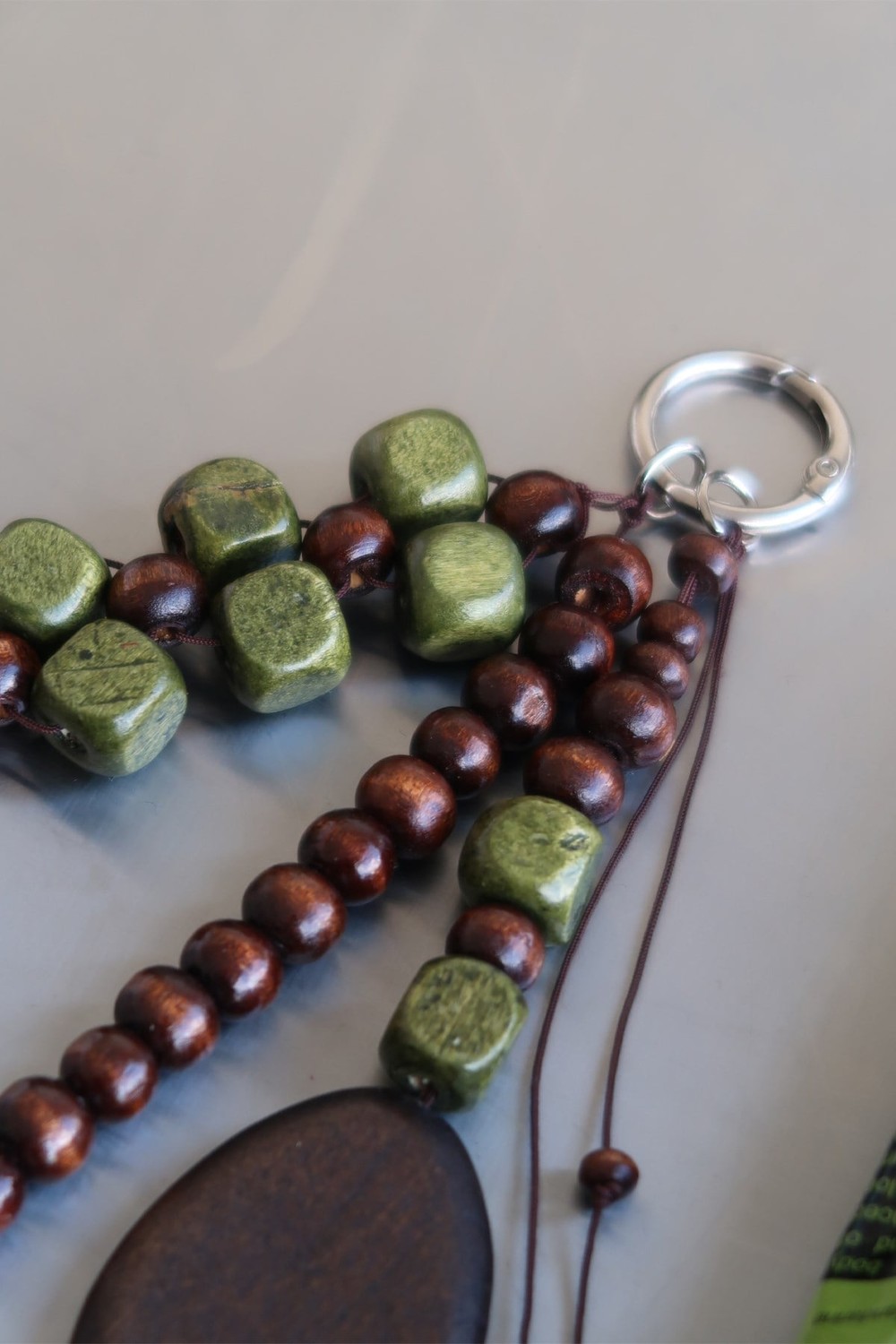 Moss Ahşap Boncuklu Çanta Charmı