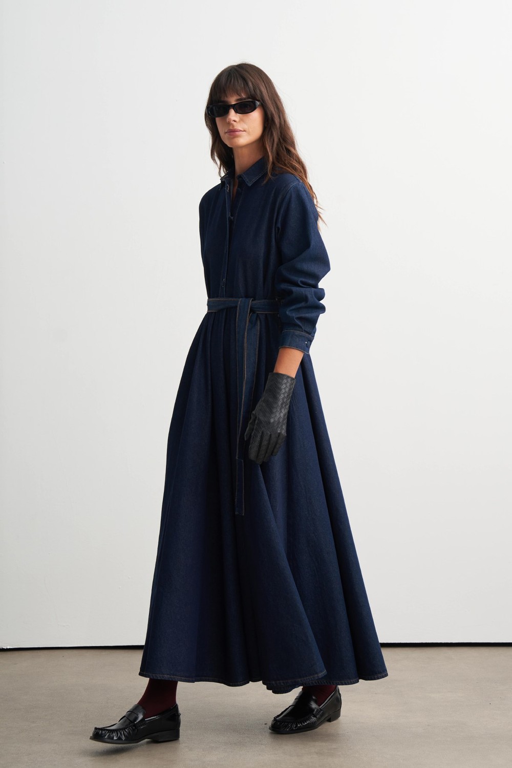 Nayra Denim Elbise Lacivert