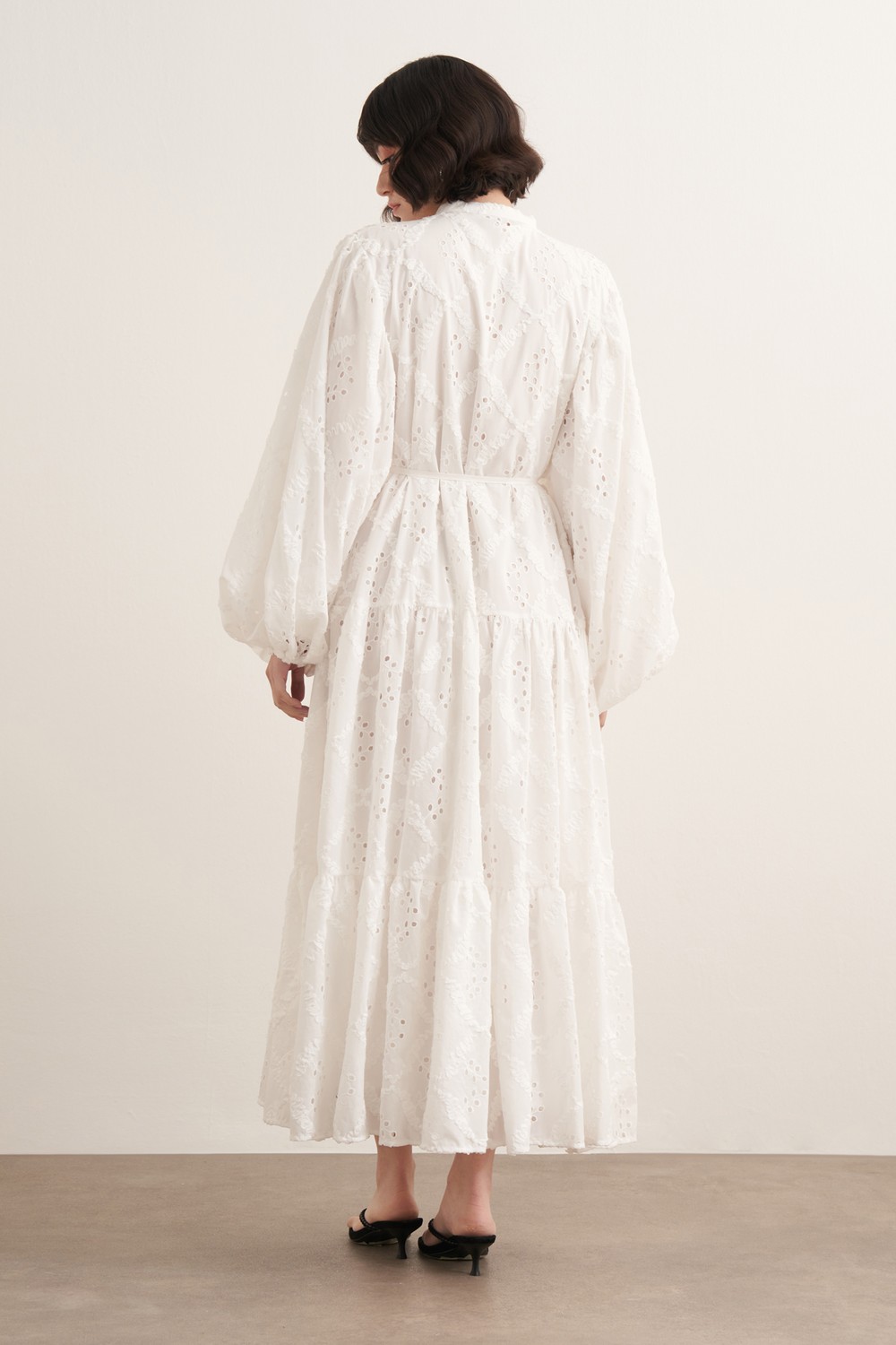 Ophelia Broderie Dress White