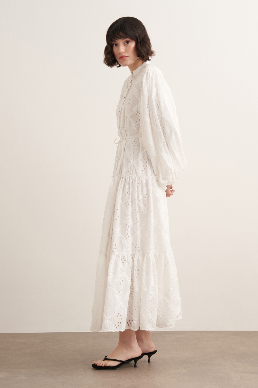 Ophelia Broderie Dress White