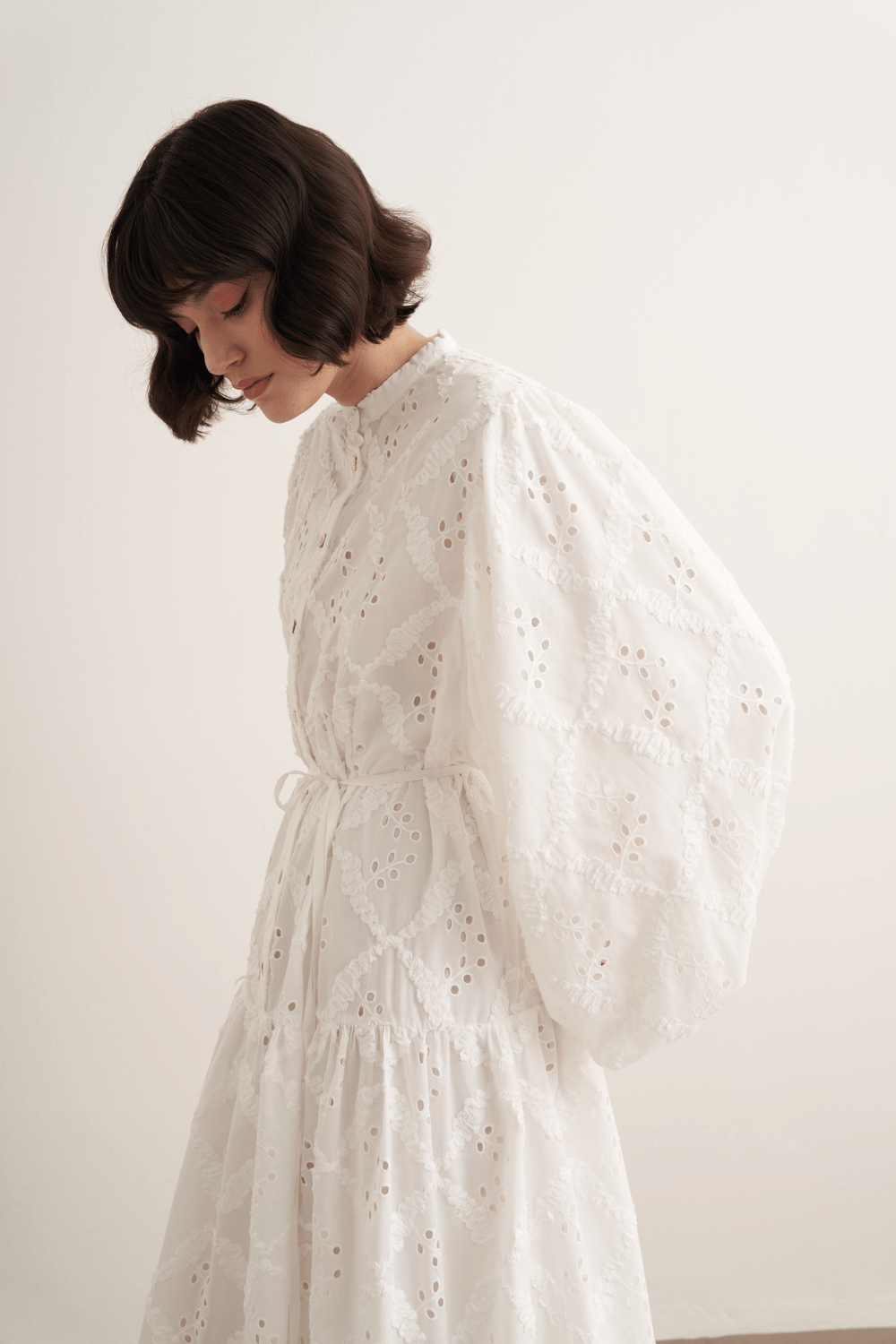 Ophelia Broderie Dress White
