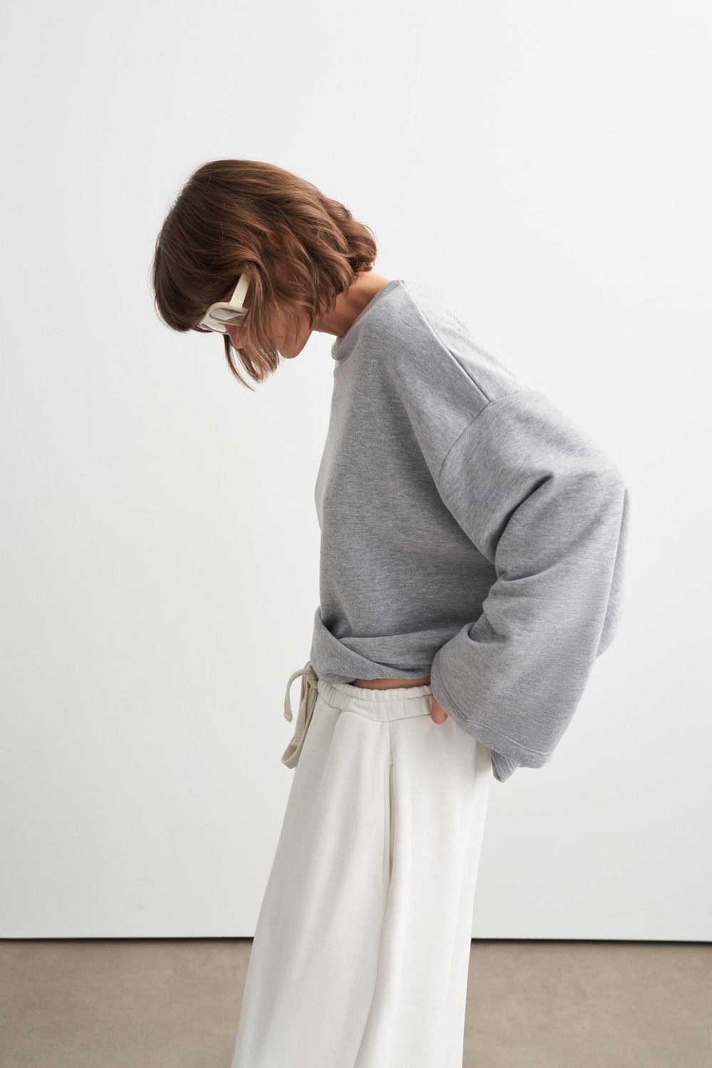 Palmer Üç İplik Sweatshirt Gri
