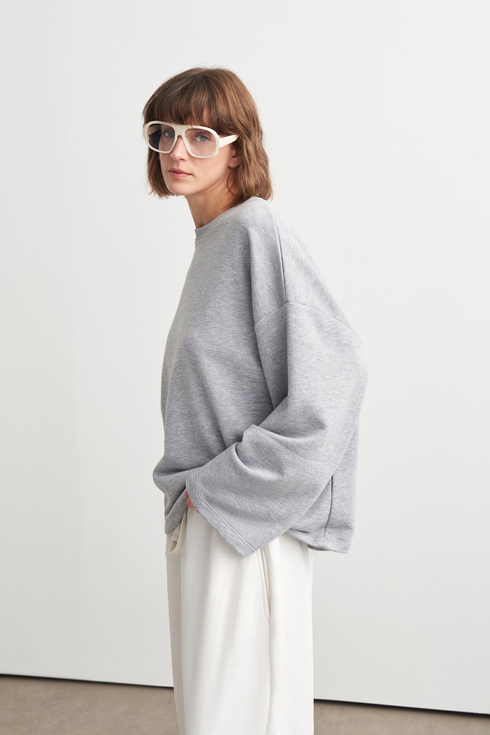 Palmer Üç İplik Sweatshirt Gri