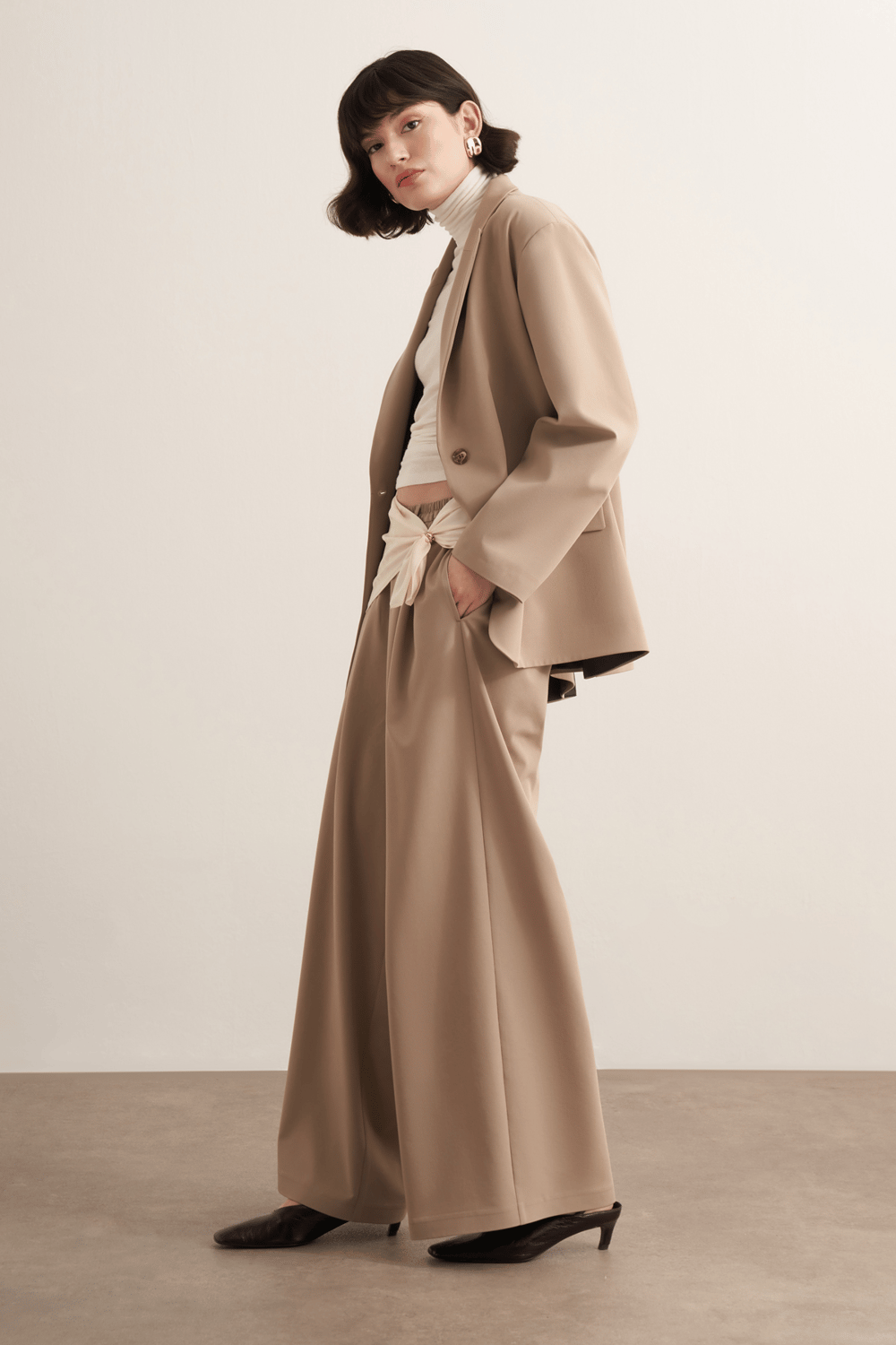 Samra Blazer Ceket Bej