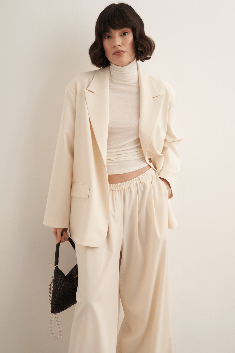 Samra Blazer Ceket Ekru