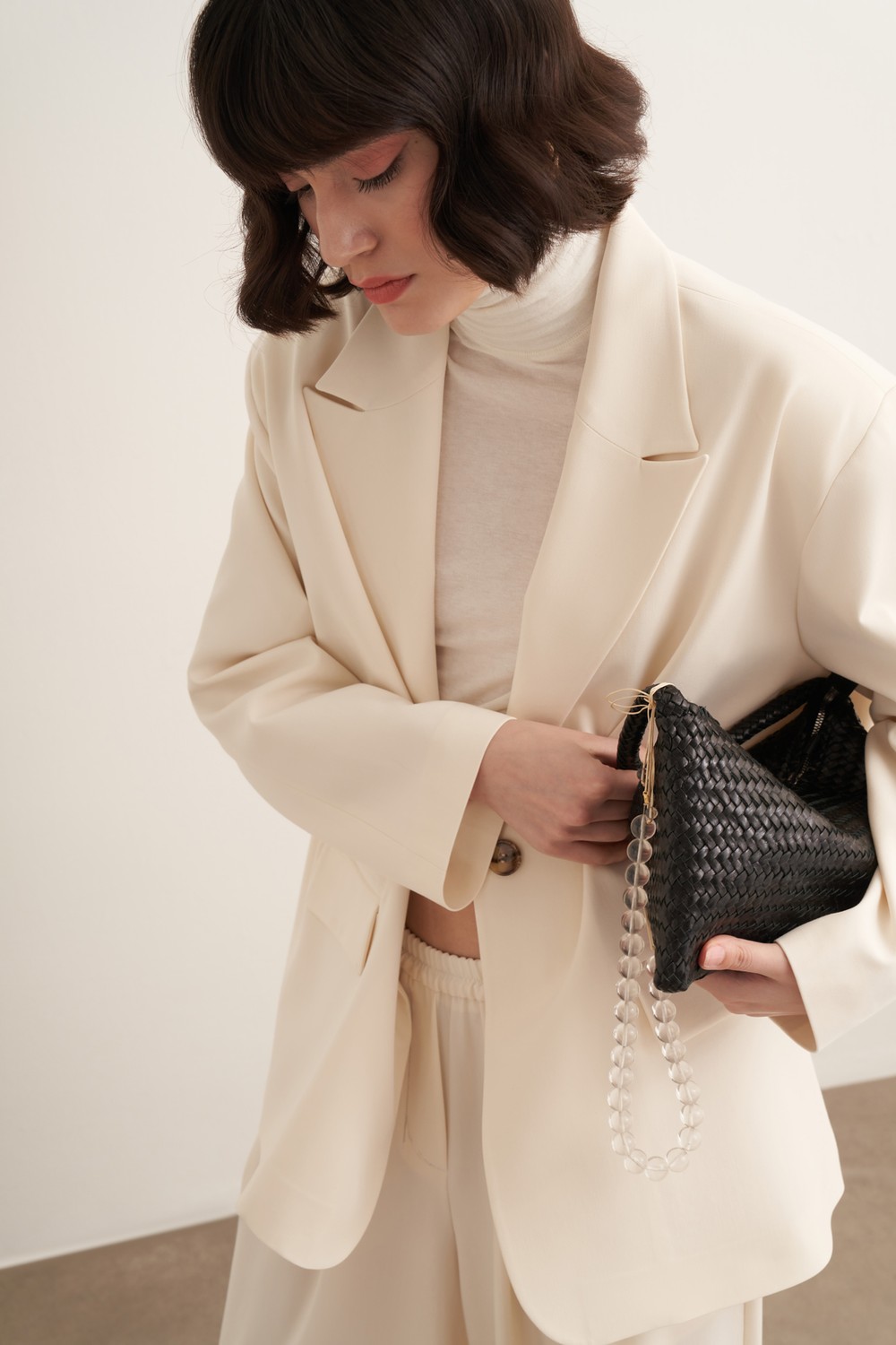 Samra Blazer Ceket Ekru