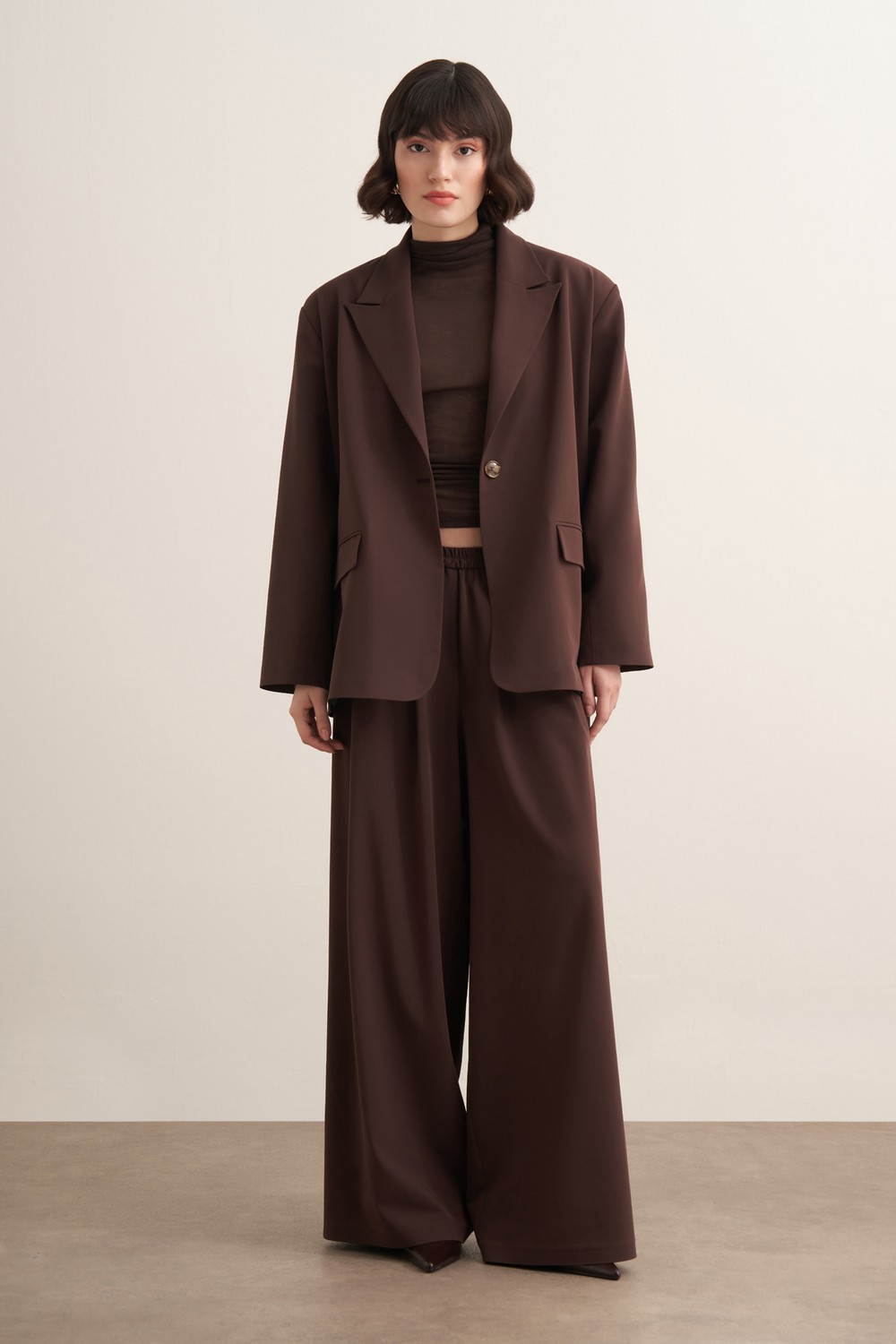 Samra Blazer Ceket Kahve