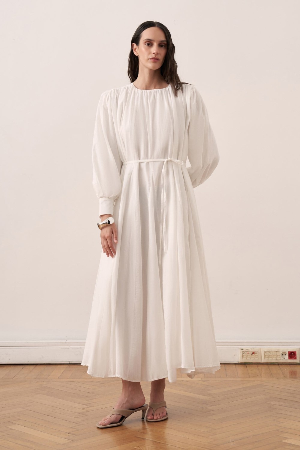 Shirin Voile Maxi Dress White