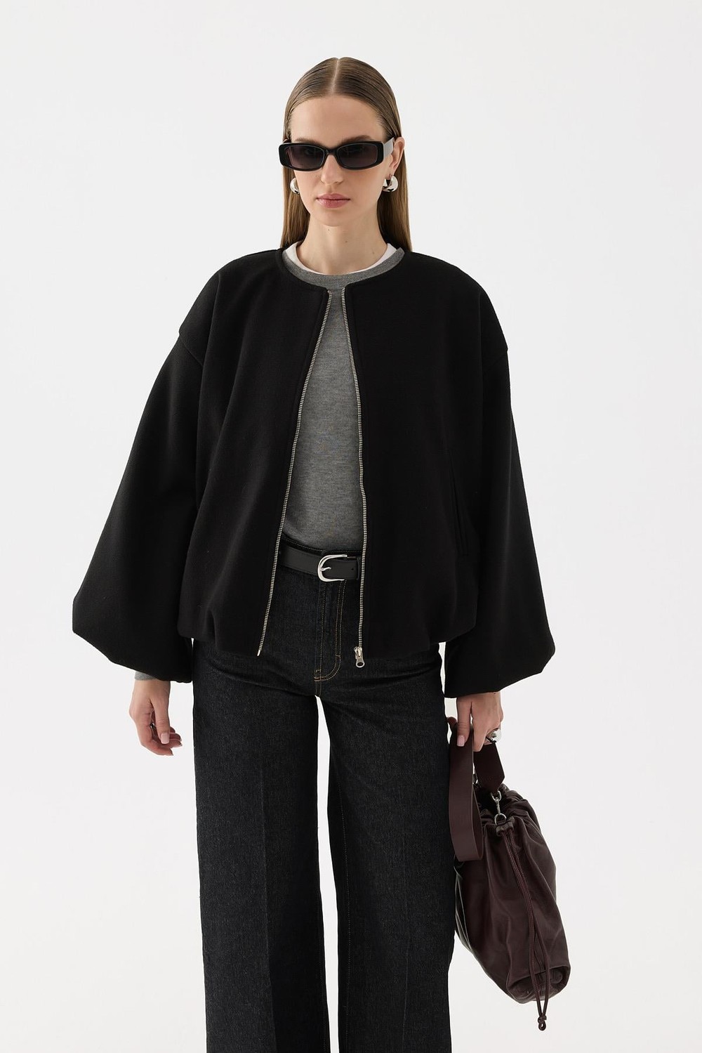 Black Siena Balloon Jacket 