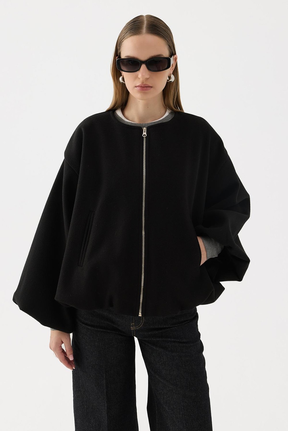 Black Siena Balloon Jacket 
