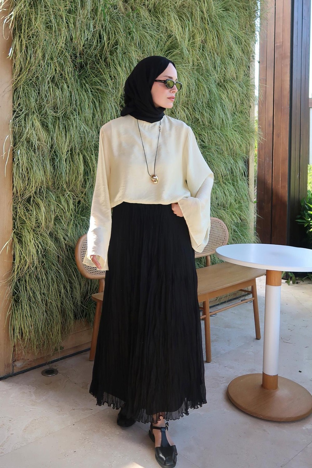 Black Else Chiffon Skirt 