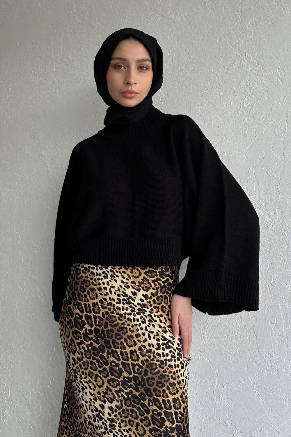 Black Knit Sweater 