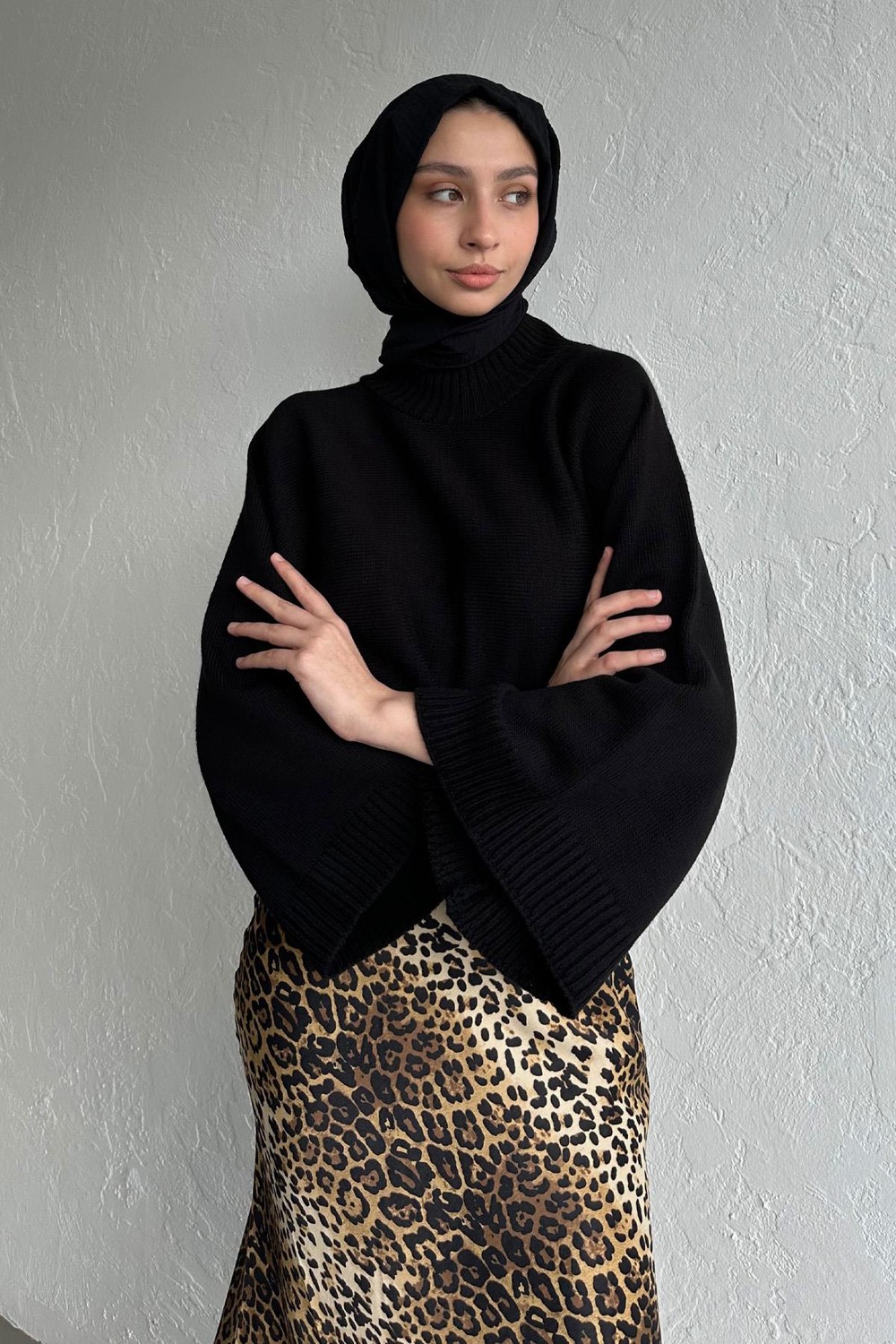 Black Knit Sweater 