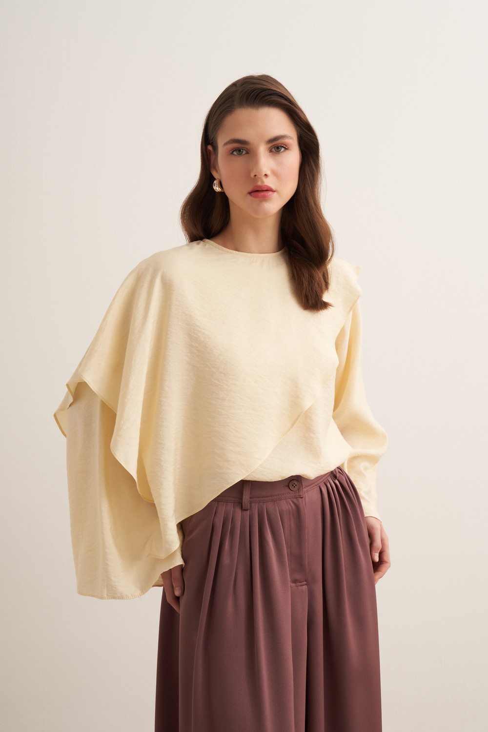 Soraya Pelerin Efektli Bluz Butter