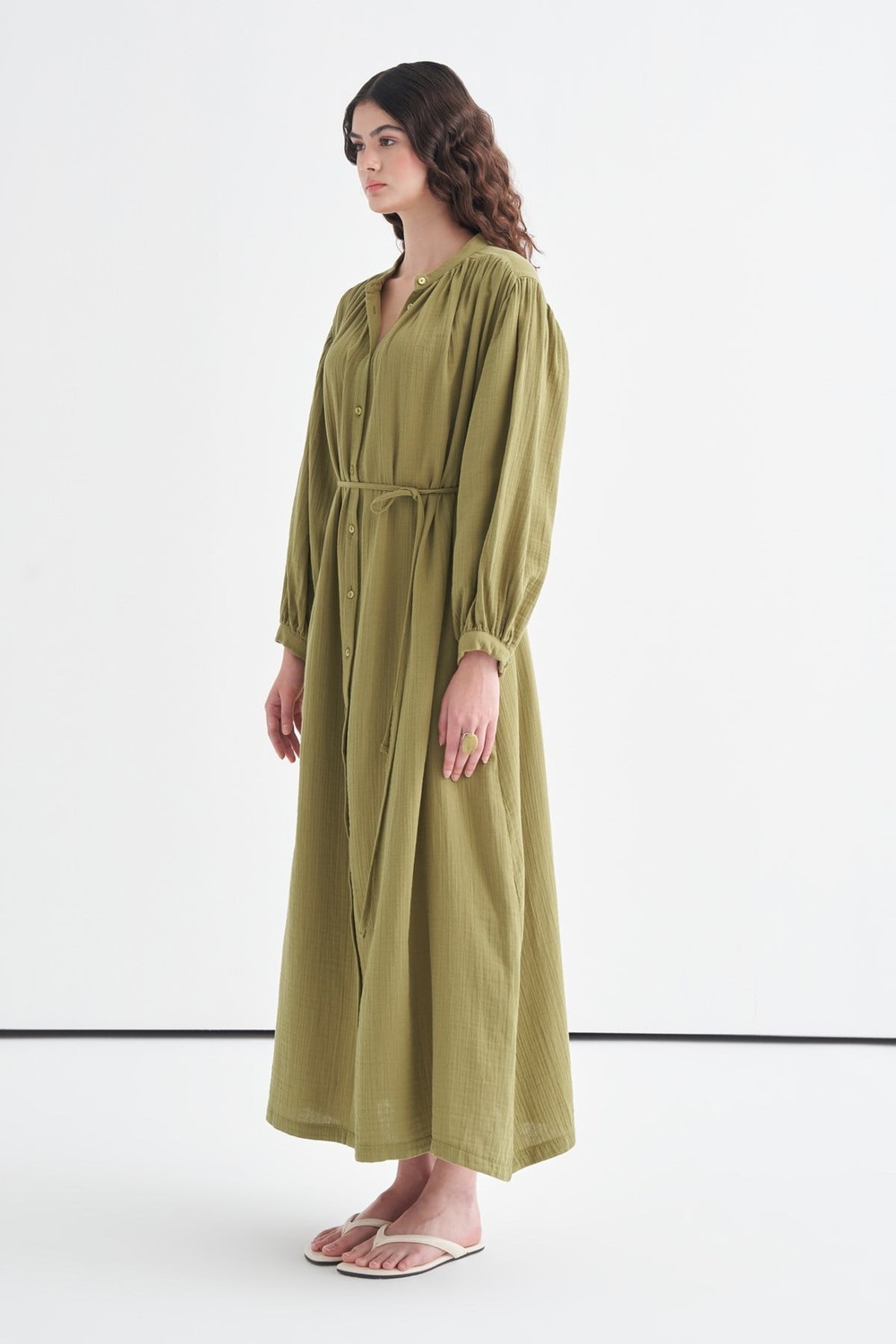 Olive Teti Muslin Dress