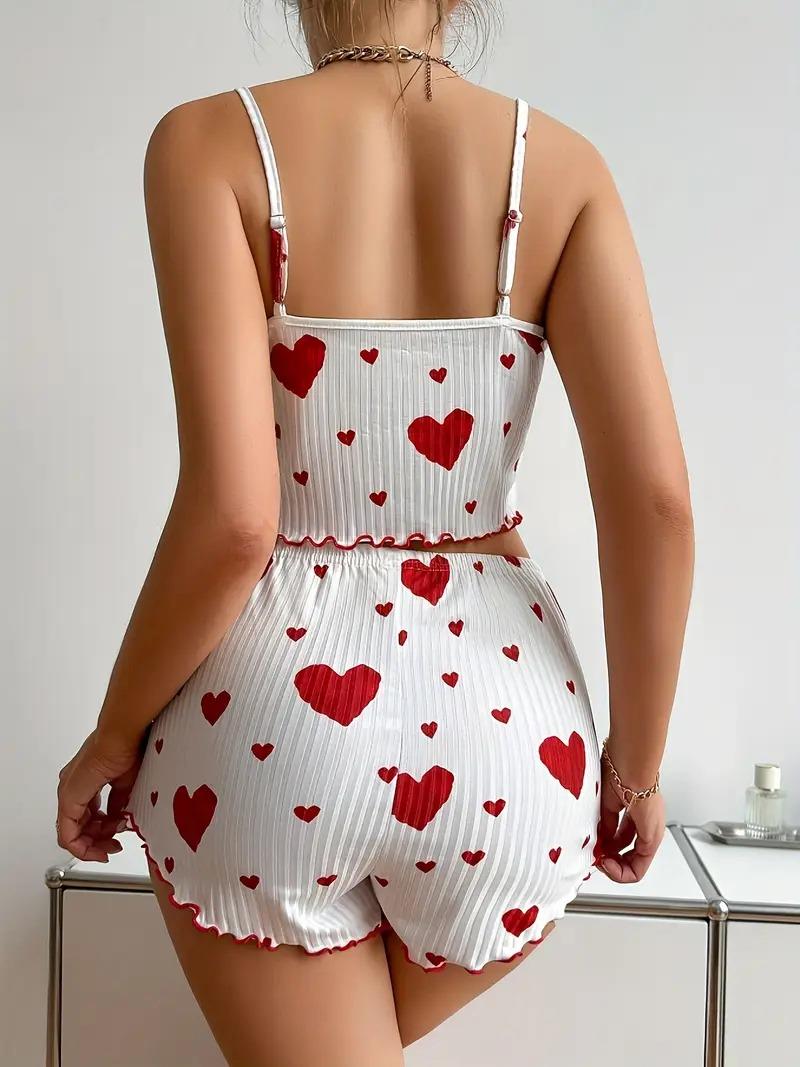 Bella Notte Kalp Desenli Pamuklu Pijama Takımı 7595
